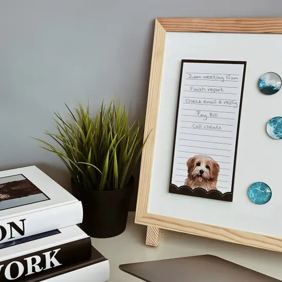 Wrapables Magnetic Notepads for Refrigerator, To-Do lists, Grocery Shopping, Memo, Reminders (Set of 3) Dogs {6}