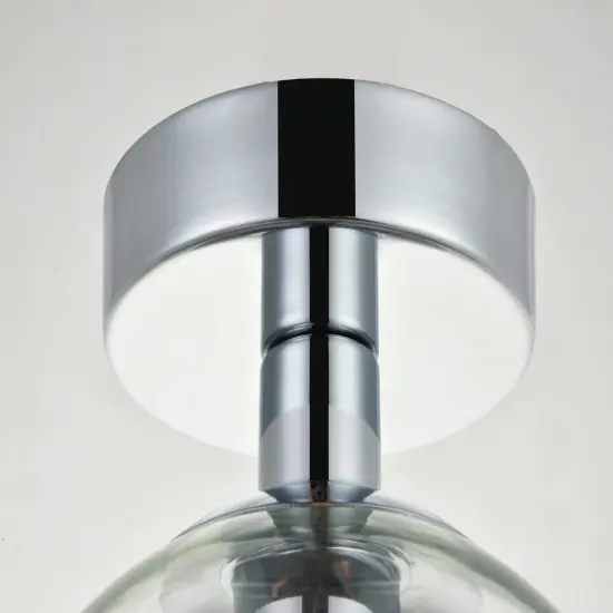 Baxter 1 Light Chrome Flush Mount With Clear Glass {6}