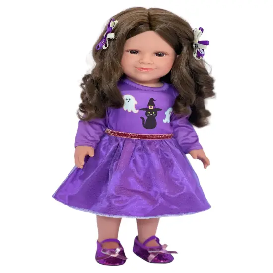18 Inch Doll Clothes- Purple Halloween Dress with Accessories Fits 18 Inch Dolls {1}