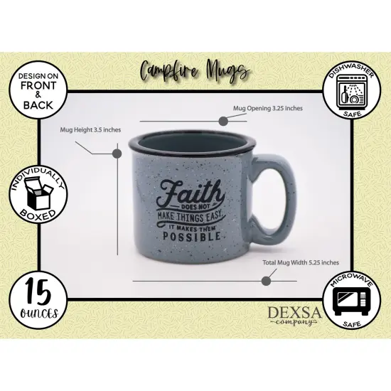 Dexsa Faith Does Not Make Things 15 ounce Designer Ceramic Mug {5}