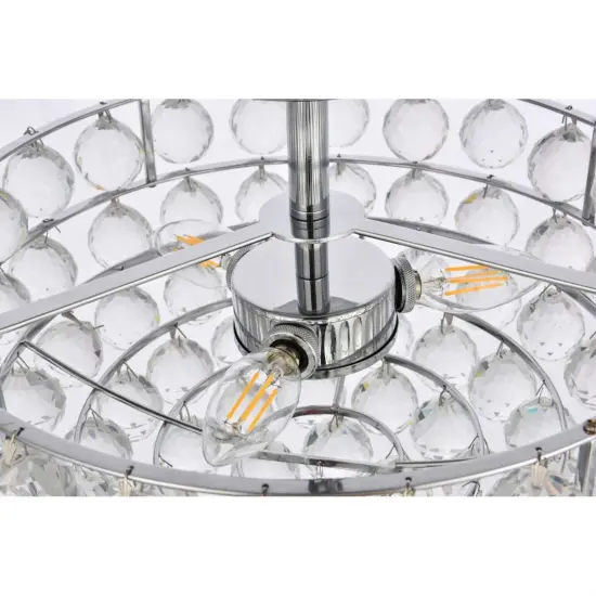 Savannah 16 inch flush mount in chrome {6}