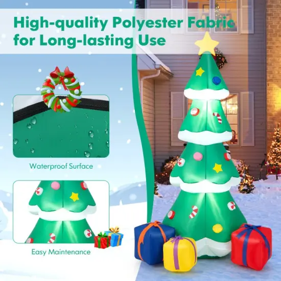 Christmas Decoration - 6 Feet Tall Blow up Christmas Tree with 3 Gift Boxes {6}