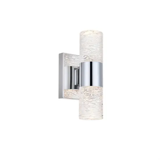 Vega 2 light Chrome LED Wall Sconce {4}