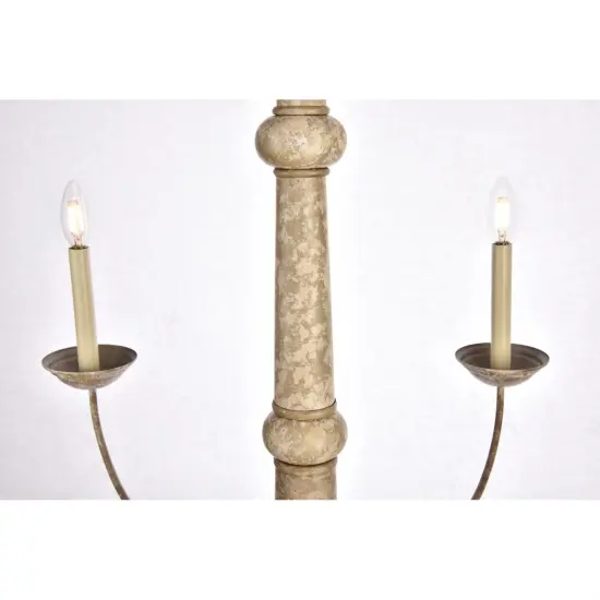Merritt Collection Chandelier D39.8 H24 Lt:6 Weathered Dove Finish {4}
