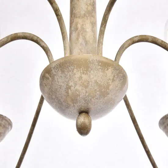 Merritt Collection Chandelier D39.8 H24 Lt:6 Weathered Dove Finish {6}