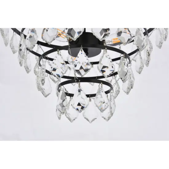 Ella 16 inch flush mount in black {4}