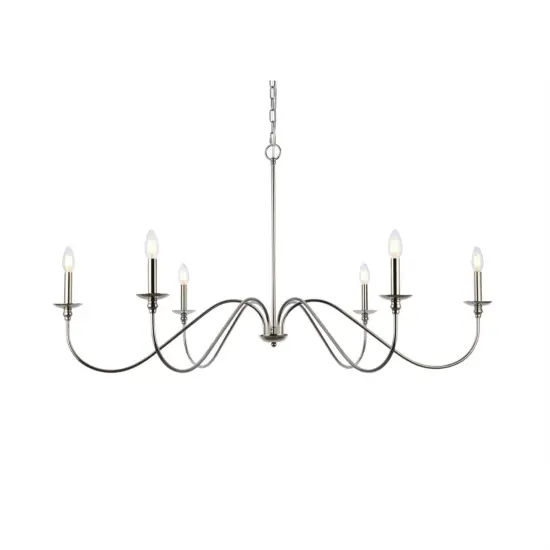 Rohan 48 inch chandelier in polished nickel {3}
