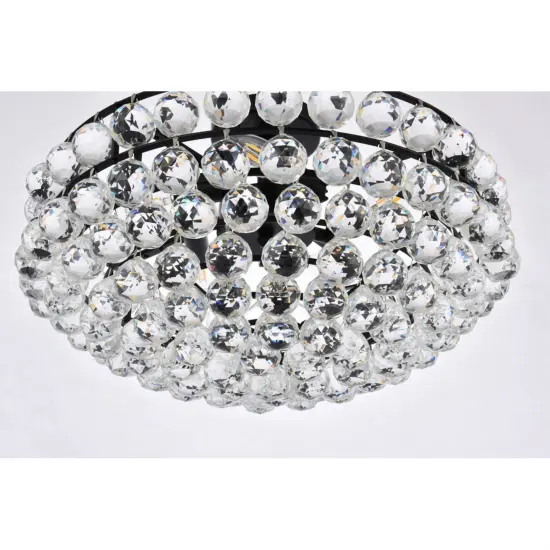 Savannah 20 inch flush mount in black {4}