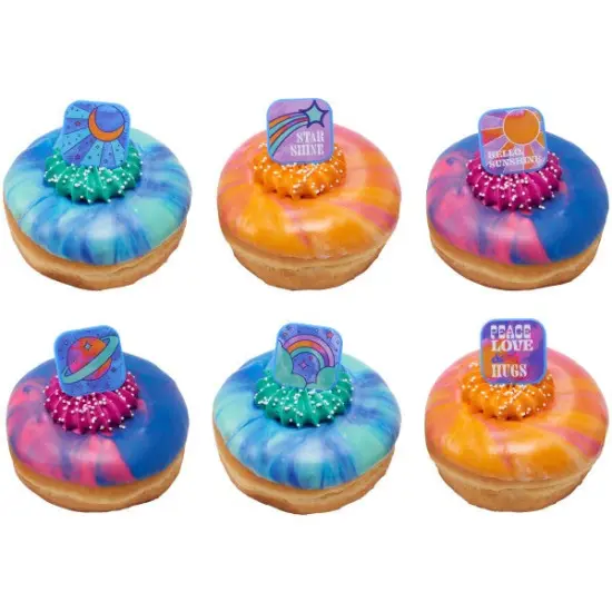 Peace, Love & Hugs Assortment Cupcake Rings, 12ct {4}