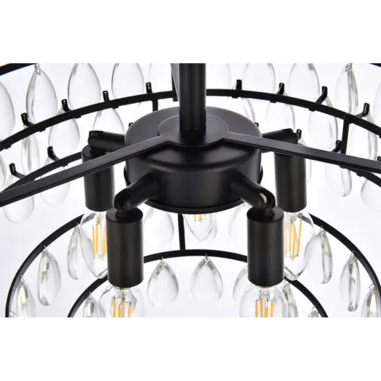 Mila 18 inch flush mount in black {6}