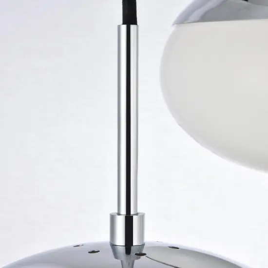 Eclipse 7 Lights Chrome Pendant With Frosted White Glass {4}