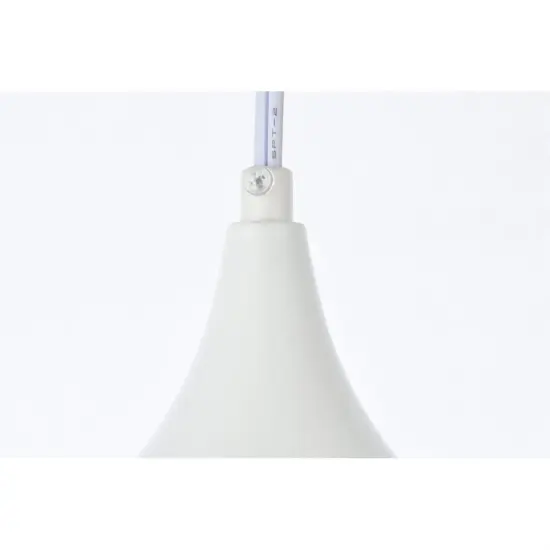 Nora 1 Light white plug-in pendant {4}