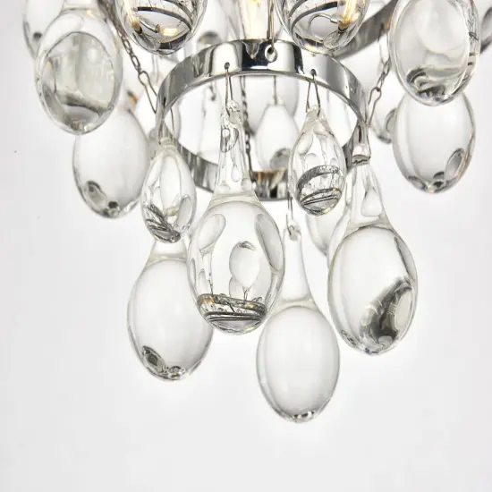 Kora Collection Pendant D13 H10.9 Lt:3 Chrome Finish {6}