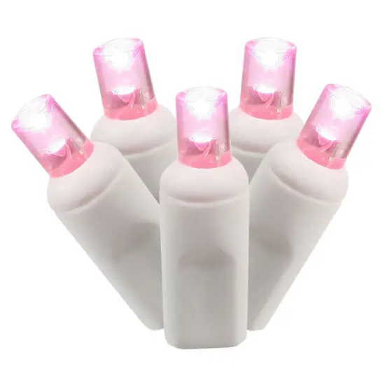 100Lt Pink LED / White Wire WA EC Set 4 in x 34 ft. {1}
