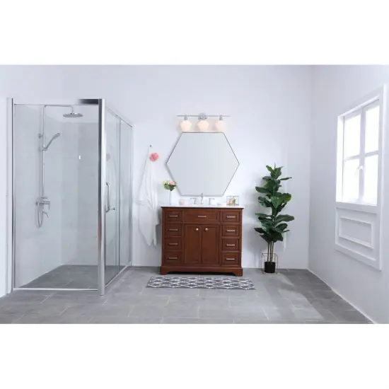 Gene 3 light Chrome and Frosted white glass Wall sconce {2}