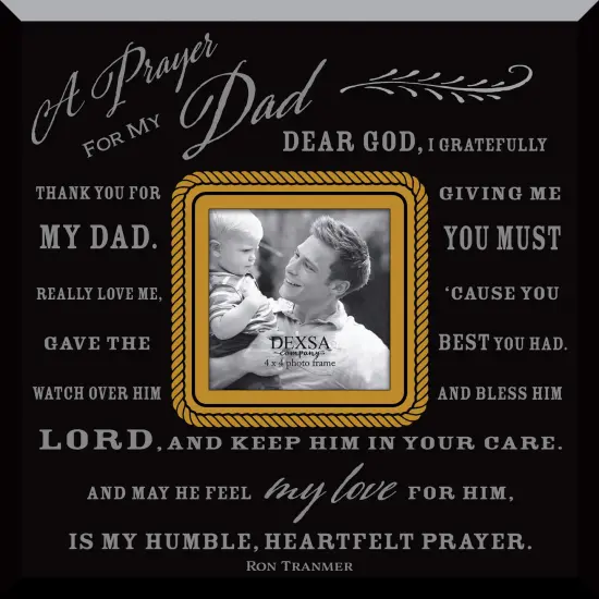 Dexsa Prayer For My Dad Glass Photo Frame with Easel 12"x12" {1}