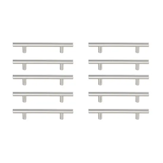 Quinn 4" Center to Center Brushed Nickel Bar Pull Multipack (set of 10) {1}