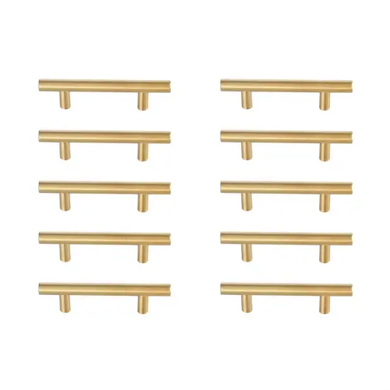 Quinn 3" Center to Center Brass Bar Pull Multipack (set of 10) {1}