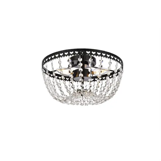 Kylie 12 inch flush mount in black {3}