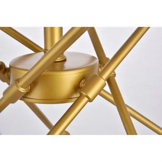 Axel 10 Lights Brass Pendant {5}