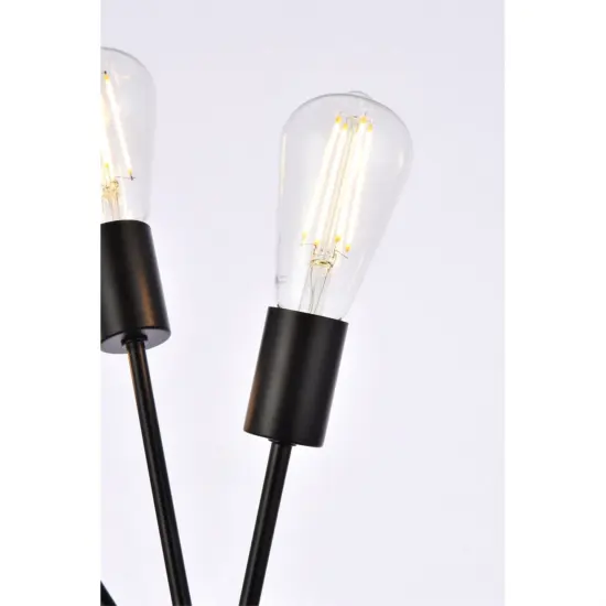 Lucca 11 inch bath sconce in black {5}