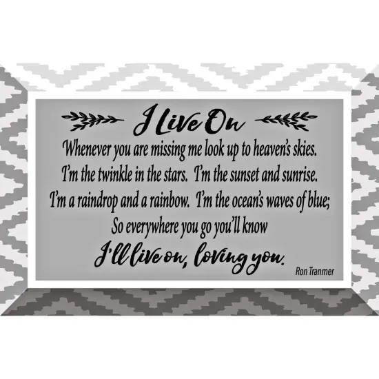 Dexsa I Live On Glass Plaque with Easel 4 inches x 6 inches {1}