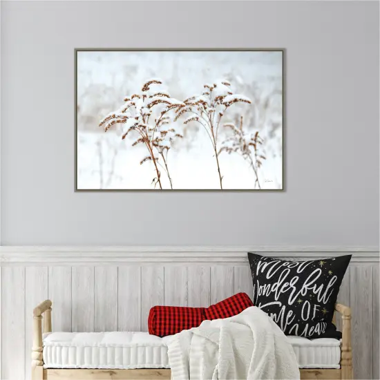 Snowy Gardens by Sue Schlabach Canvas Art Framed {6}