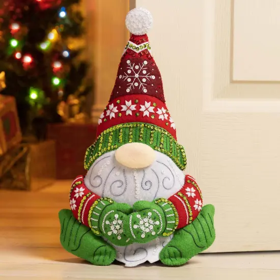BucillaNordic Gnome Door Stopper Felt & Sequin Kit Multi {1}
