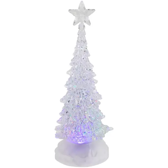 Northlight LED Lighted Acrylic Christmas Tree Decoration - 10.5" - Multi-Color Lights Clear {3}