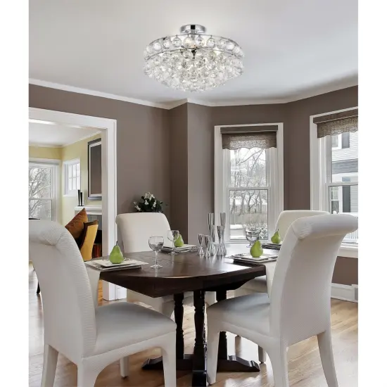 Savannah 18 inch flush mount in chrome {2}