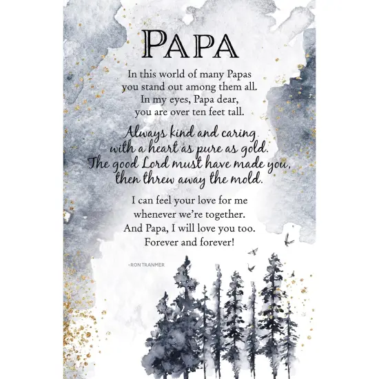 Dexsa Papa Inspirational Wood Plaque 6 inches x 9 inches {1}