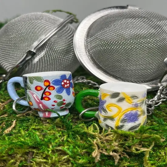 Tea Ball Infuser - Tea Cup Charm {2}