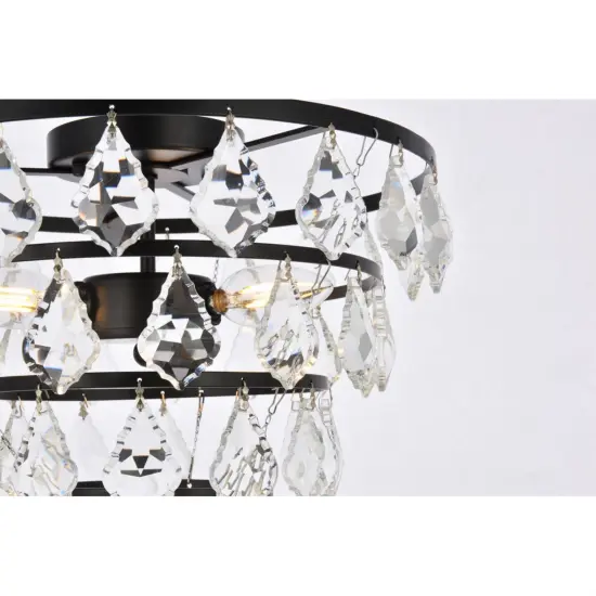 Ella 14 inch flush mount in black {5}