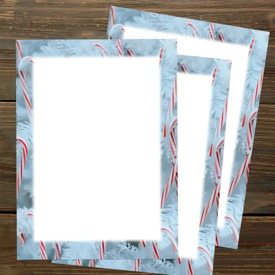 Great Papers! Winter Candy Canes Holiday Letterhead, Invitations and Announcements, Printer Friendly, 8.5"x11", 50 Pack {2}