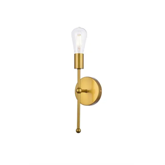 Keely 1 light brass wall sconce {3}
