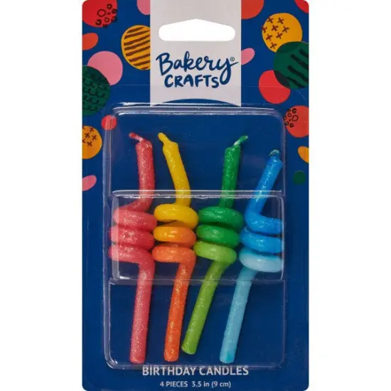Primary Crazy Coils Shaped Candles, 4pc {1}