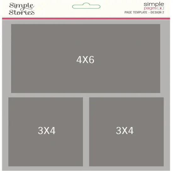 Simple Stories Simple Pages Page Template-(1) 2-3"X4" & 1-4"X6" {1}