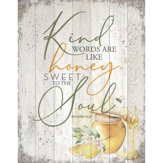 Dexsa Kind Words Wood Plaque 11.75x15 {1}