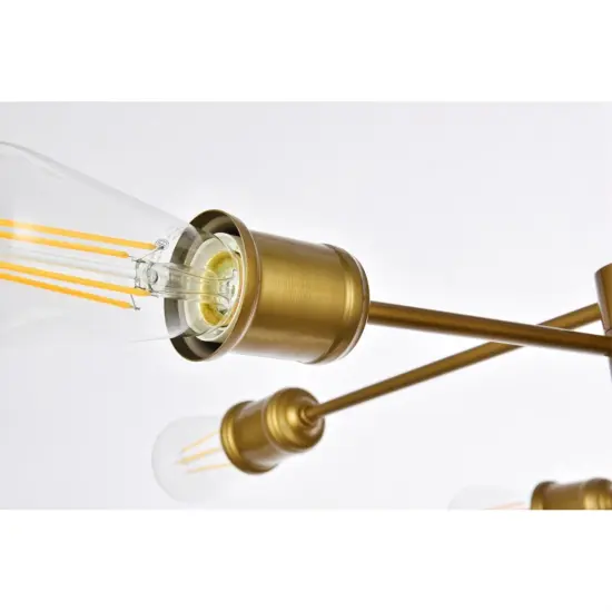 Xavier 6 lights pendant in brass {6}