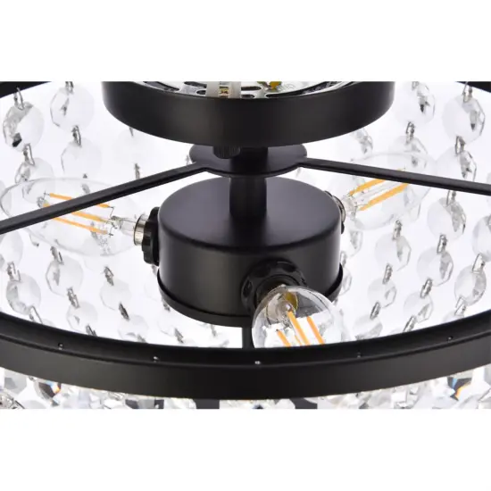 Cora 13 inch flush mount in black {6}