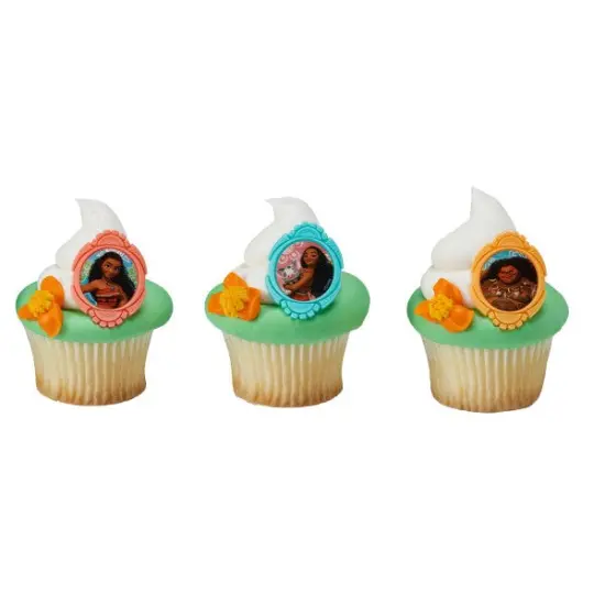Moana Voyagers Cupcake Rings, 12ct {1}