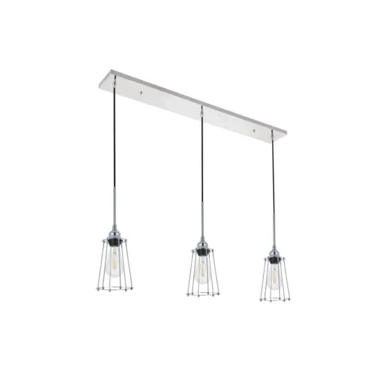 Auspice 3 light chrome Pendant {5}