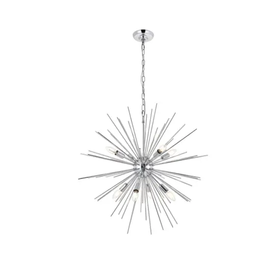 Timber 8 light Chrome Pendant {1}