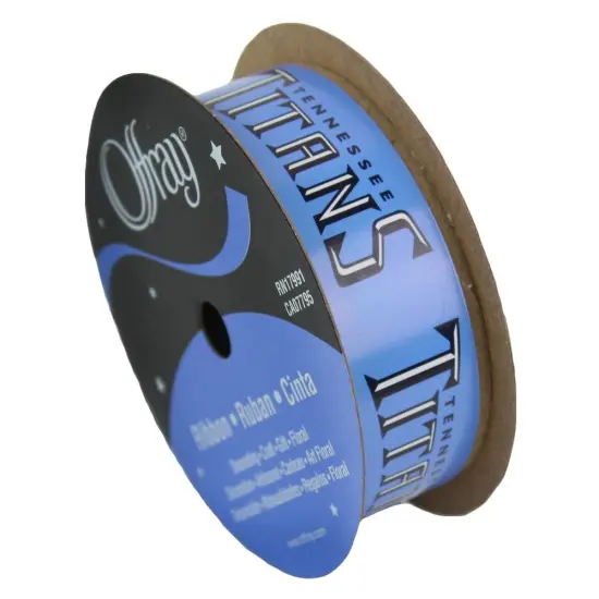 Titans Printed Ribbon 7/8-Inch Width, 9 Foot Spool {1}