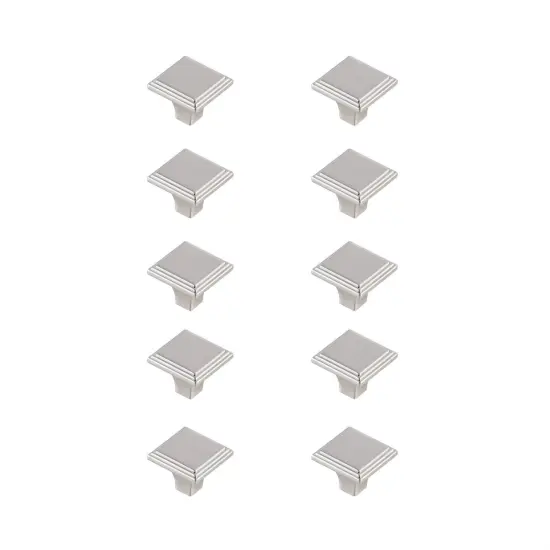 Wilow 1" Brushed Nickel Square Knob Multipack (Set of 10) {1}