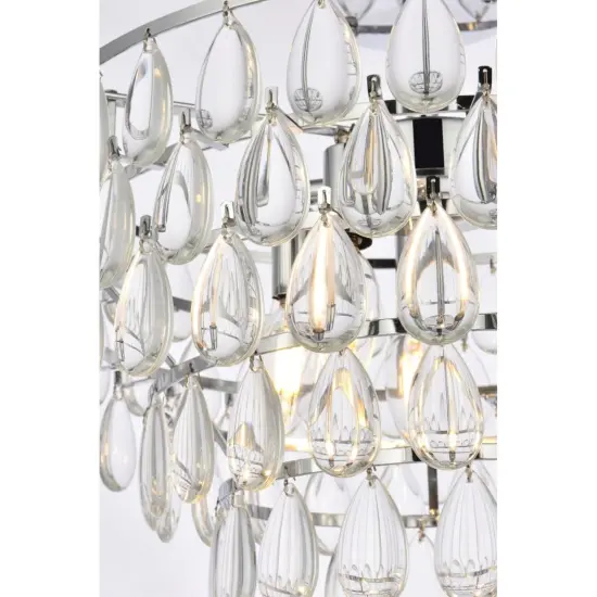 Mila 18 inch flush mount in chrome {5}