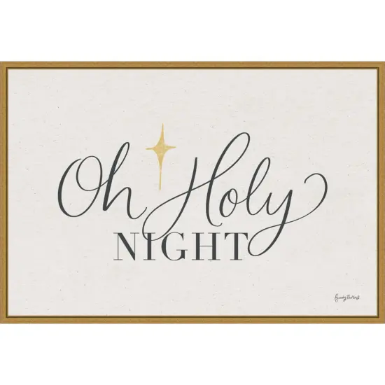 Oh Holy Night by Becky Thorns Canvas Art Framed {1}