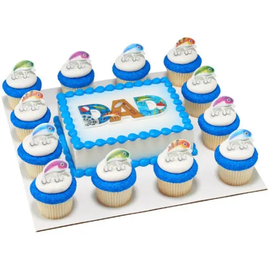Fishing Lure Assortment Cupcake Rings, 12ct {5}