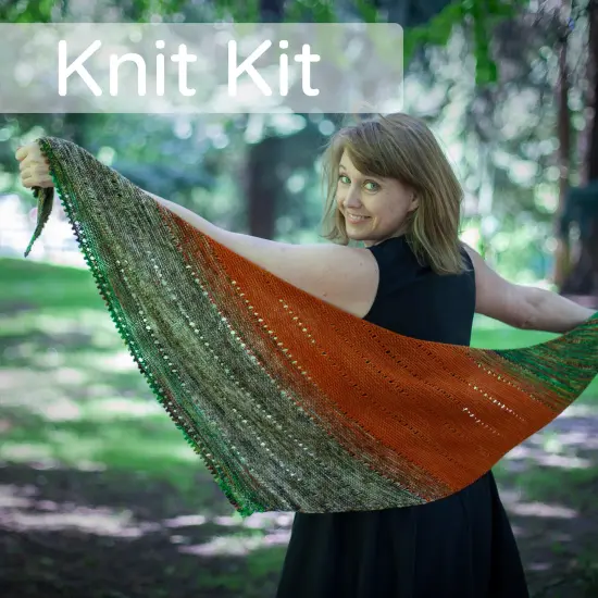 Living Dreams Yarn Galilea Shawl KNIT KIT. Includes Three Complementing Skeins of Hand Dyed Superwash Merino Yarn + Famous Free Your Fade Knitting Pattern. Gemini {5}