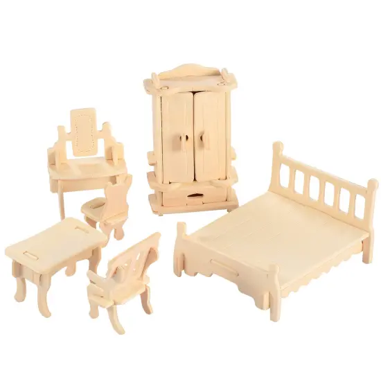 DIY Miniature Furniture Models Set | 3D Wooden Dollhouse Furniture Puzzles {1}